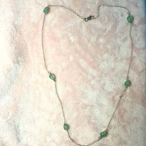 Green Stone Necklace! handmade